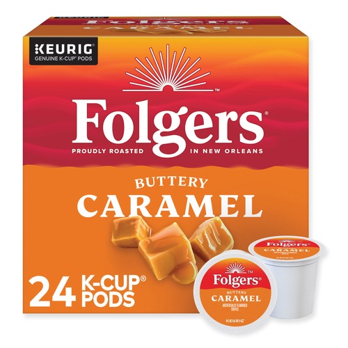 Coffee | Folgers 6680 Buttery Caramel Coffee K-Cups (24/Box) image number 0