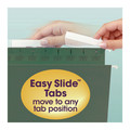 File Folders | Smead 64036 1/3-Cut Tabs Letter Size TUFF Hanging Folders with Easy Slide Tab - Standard Green (20/Box) image number 5