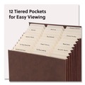Dividers & Tabs | Smead 70228 Stadium File 10.5-in Expansion 12 Sections 1/3-Cut Tabs Letter Size Saddle image number 3