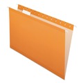 File Folders | Pendaflex 04153 1/5 ORA 1/5-Cut Tabs Colored Reinforced Hanging Legal Folders - Orange (25/Box) image number 0