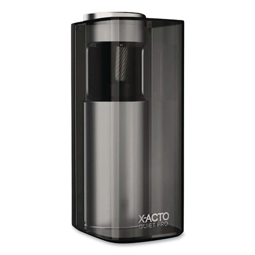 Pencil Sharpeners | X-ACTO 1612X 3 in. x 5 in. x 9 in. AC-Powered Quiet Pro Electric Pencil Sharpener - Black/Silver/Smoke image number 0