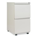 Office Filing Cabinets & Shelves | Alera ALEPBFFLG 14.96 in. x 19.29 in. x 27.75 in. 2 Legal/Letter-Size File Drawers Left or Right File Pedestal with Full-Length Pull - Light Gray image number 0