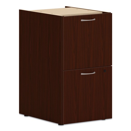 Office Filing Cabinets & Shelves | HON HLPLPSFF.LTM1 15 in. x 20 in. x 28 in. 2 Legal/Letter-Size File Drawers Left or Right Mod Support Pedestal - Traditional Mahogany image number 0