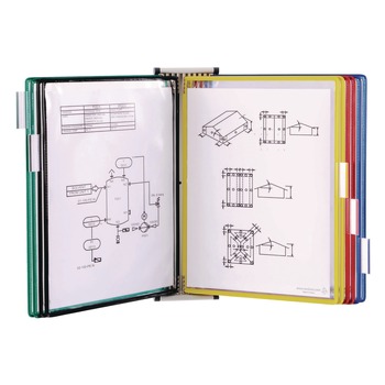 djois by Tarifold TFIW291 Wall Unit Reference Starter Set, 10 Wire-Reinforced Pockets