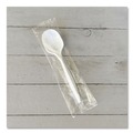 Cutlery | Boardwalk BWKSOUPMWPPIW 4.86 in. Mediumweight Wrapped Polypropylene Soup Spoon Cutlery - White (1000/Carton) image number 4