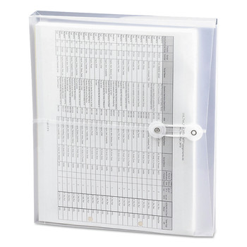 Smead 89521 9.75 x 11.63 Open-Side (Horizontal) Poly String and Button Interoffice Envelopes - Clear (5/Pack)