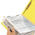 File Folders | Smead 14004 2 in. Expansion Top Tab Classification Folders with 6 SafeSHIELD Fasteners - Letter Size/Yellow Exterior (10/Box) image number 3