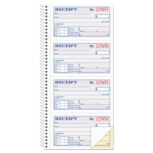 Just Launched | Adams SC1152 4.75 x 2.75 Two-Part Carbonless Money/Rent Receipt Book, 200 Forms Total image number 0