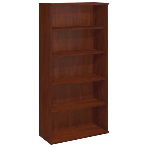 Office Filing Cabinets & Shelves | Bush WC24414 35.63 in. x 15.38 in. x 72.78 in. Series C Collection Five-Shelf Bookcase - Hansen Cherry image number 0