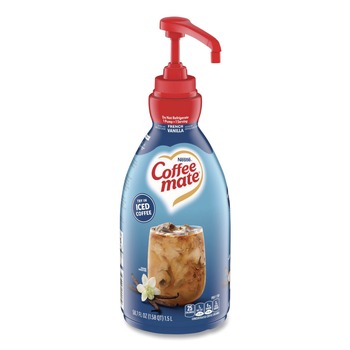 COFFEE | Coffee-Mate 12039864 1.5 Liter Liquid Coffee Creamer Pump Bottle - French Vanilla