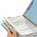 File Folders | Smead 14030 6-Section Pressboard Top Tab Classification Folders with 6 SafeSHIELD Fasteners - Letter Size/Blue (10/Box) image number 4