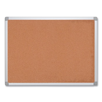 MasterVision CA021790 Earth 24 in. x 18 in. Cork Board - Tan Surface/Satin Aluminum Frame