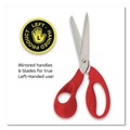 Arts & Crafts Supplies | Maped Helix 686549 Expert 8.25 in. Long 5 in. Cut Length Left-Handed Multipurpose Scissors - Straight Red Handle image number 2