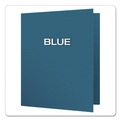 File Folders | Oxford 57702 11 in. x 8.5 in. 0.5 in. Capacity Twin-Pocket Folders with 3 Fasteners - Blue (25/Box) image number 1