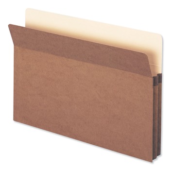 Smead 74214 1-3/4 in. Expansion Drop Front Pocket - Legal, Manila/Redrope (25/Box)