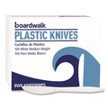Cutlery | Boardwalk BWK KNIFEMWPS Mediumweight Polystyrene Knife - White (100/Box) image number 2