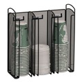 Desktop Organizers | Safco 3292BL 12.75 in. x 4.5 in. x 13.25 in. 3 Compartments Steel Mesh Onyx Breakroom Organizers - Black image number 2
