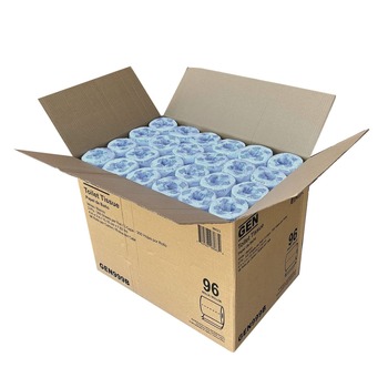 GEN GN999 Septic Safe Wrapped 2-Ply Bath Tissue - White (300 Sheets/Roll 96 Rolls/Carton)