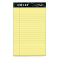 Notebooks & Pads | TOPS 63350 Docket 5 in. x 8 in. Ruled Perforated Pads - Narrow, Canary-Yellow (50 Sheets/Pad, 12 Pads/Pack) image number 0