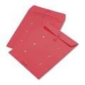 Envelopes & Mailers | Quality Park QUA63574 10 x 13 Colored Paper String and Button Interoffice Envelope - Red (100/Box) image number 1