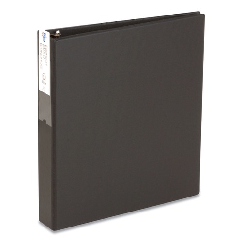 Binders | Avery 04401 1.5 in. Capacity 11 x 8.5 Economy Non-View Binder with 3 Round Rings - Black image number 0
