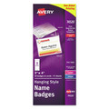 Label & Badge Holders | Avery 74520 4 x 3 Top-Load Necklace-Style Badge Holder with Laser/Inkjet Insert - White (50/Box) image number 0