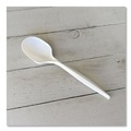 Cutlery | Boardwalk BWKSOUPMWPP 4.86 in. Mediumweight Polypropylene Soup Spoon Cutlery - White (1000/Carton) image number 4