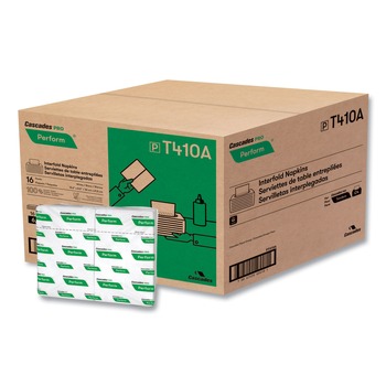 PRODUCTS | Cascades PRO T410 6.5 in. x 4.25 in. 1-Ply Perform Interfold Napkins - White (6016/Carton)