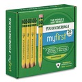 Arts & Crafts Supplies | Ticonderoga X33136-0001 My First Short Pencil with Eraser, 3.6 mm, HB (#2), Black Lead/Yellow Barrel, 36/Pack image number 0