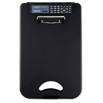 Saunders 00534 0.5 in. Clip Capacity DeskMate II with Calculator, Holds 8.5 x 11 Sheets - Black