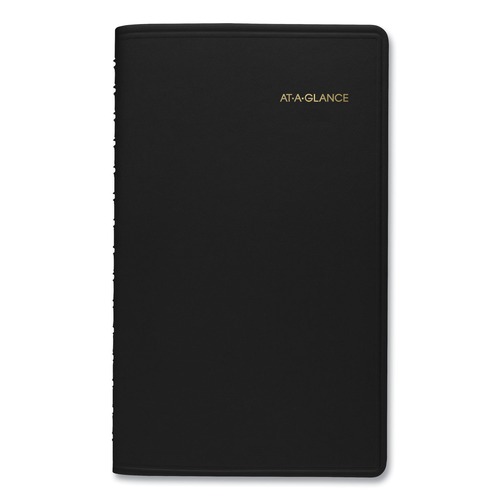 Notebooks & Pads | AT-A-GLANCE 7007505 8 in. x 5 in. 12-Month (Jan. to Dec.) 2026 Weekly Block Format Appointment Book - Black Cover image number 0
