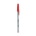 Pens | Universal UNV27412 Medium 1 mm Stick Ballpoint Pen - Red Ink, Gray/Red Barrel (1 Dozen) image number 0
