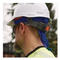 Safety & First Aid | Ergodyne 12481 Chill-Its 6615 One Size Fits Most High-Performance Bandana Doo Rag with Terry Cloth Sweatband - Blue image number 3