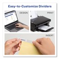 Dividers & Tabs | Avery 11113 Big Tab 11 in. x 8.5 in. 5-Tab Double-Sided Gold Edge Reinforcing Insertable Dividers - Clear/Buff (24/Box) image number 3