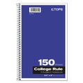 Notebooks & Pads | Oxford 65362 9.5 in. x 6 in. Sheets 3-Subject Medium/College Rule Coil-Lock Wirebound Notebook - Randomly Assorted Cover Color image number 5