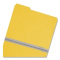 File Folders | Smead 21562 1/3-Cut Tabs Assorted Letter Size 1 in. Expansion Recycled Heavy Pressboard Folders - Yellow (25/Box) image number 1