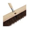 Brooms | Boardwalk BWK138 1.13 in. Diameter x 60 in. Handle Length Metal Tip Threaded Hardwood Broom Handle - Natural image number 1