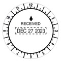 Stamps & Stamp Supplies | Trodat T2910 2 in. Diameter Conventional Time and Date Received Round Stamp image number 1