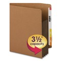 File Folders | Smead 73681 Fully Lined 6.5 in. High Gussets 3.5 in. Expansion Letter Size Redrope Drop-Front End Tab File Pockets - Brown (10/Box) image number 3