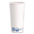 Cups and Lids | SOLO 420RC-PLANET Recycled Content PCF Paper Hot Cups ProPlanet Seal 20 oz White/Blue 600/Carton image number 1