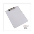 Clipboards | Universal UNV40310 Low-Profile Plastic Clipboard with 0.5 in. Clip Capacity for 8.5 x 11 Sheets - Clear image number 4