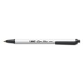 Pens | BIC CSM241-BK Clic Stic Medium 1 millimeter Retractable Ballpoint Pen - Black Ink/White Barrel (24/Pack) image number 3