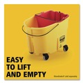 Mop Buckets | Rubbermaid Commercial 2064907 WaveBrake 2.0 18 Quart Plastic Dirty Water Bucket - Red image number 10