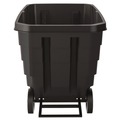 Trash & Waste Bins | Suncast Commercial RMTTCD1003F1 1 cu. Yd. 1,250 lbs. Capacity Light Duty Tilt Truck - Black image number 2