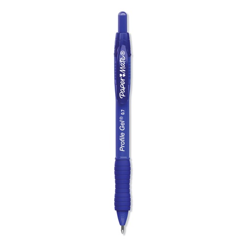 Pens | Paper Mate 2095449 Profile Medium 0.7 mm Retractable Gel Pen - Blue (36/Pack) image number 0