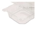 Food Trays, Containers, and Lids | Karat FP-HC66PET-1C PET Plastic Hinged Container 6 x 6 x 3.3 Clear Plastic (500/Carton) image number 4