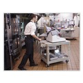 Just Launched | Rubbermaid Commercial FG452500BLA 25.25 in. x 44 in. x 38.13 in. 500 lbs. Capacity 2 Flat Shelves Plastic Utility Cart - Black image number 5