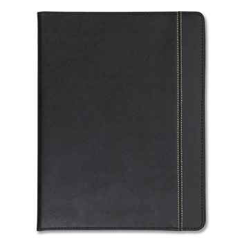 PAPER AND PRINTABLES | Samsill 71220 Slimline Leather-Look/Faux Reptile Trim Writing Pad Padfolio - Black