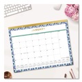 Bulletin Boards | Blue Sky 133694 22 in. x 17 in. 12-Month (Jan to Dec): 2026 Tile Monthly Desk Pad Calendar - Geometric Artwork, White/Blue/Green Sheets image number 3