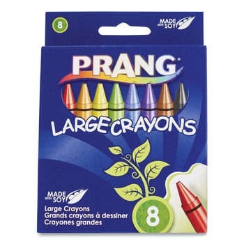 OFFICE AND OFFICE SUPPLIES | Prang X00900 Large Crayons Made with Soy - Assorted (8/Pack)